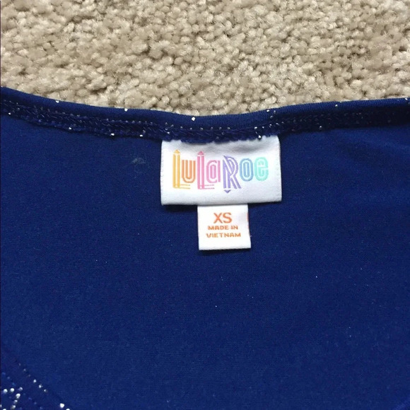 NWT Lularoe blue and silver Irma sz xs - Picture 2 of 5